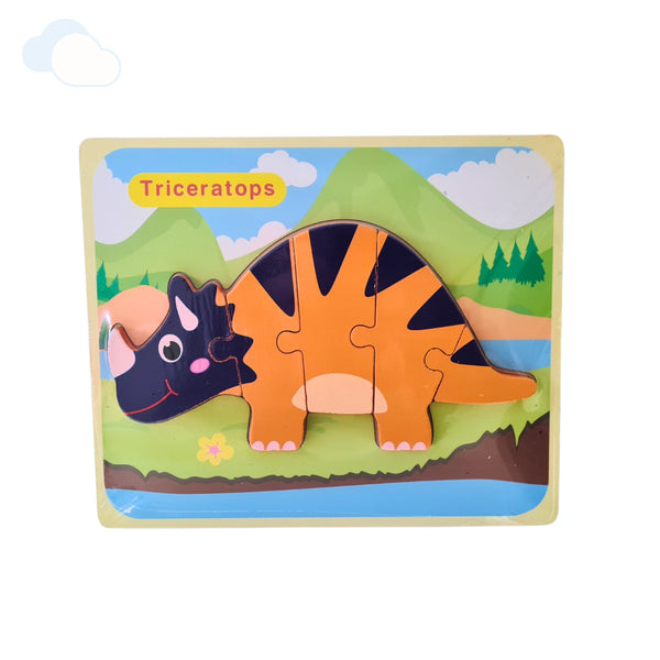 Drvena slagalica umetaljka – Triceratops