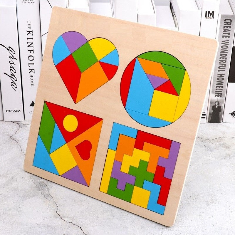 Drveni tangram 4 u 1 – edukativna igračka